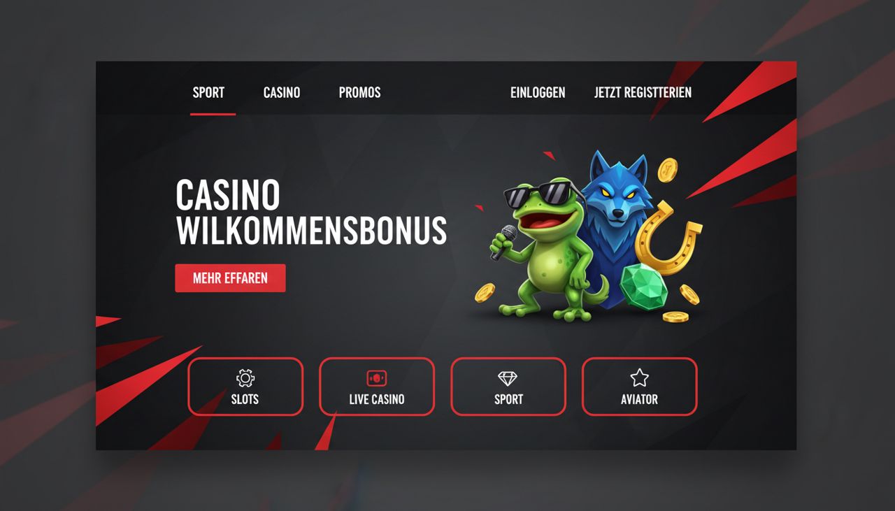 Startseite von Fonbet mit Casino- und Sportwettenbereich